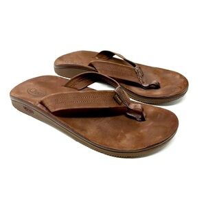 Men's Chaco Classic Leather Flip Flop Sandal M8